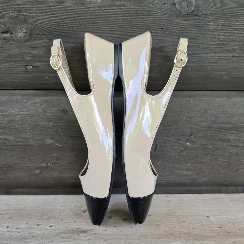 Soft Style Shirly Parisian Chic Two-Tone Sqaure Toe Comfort Wedge 10M